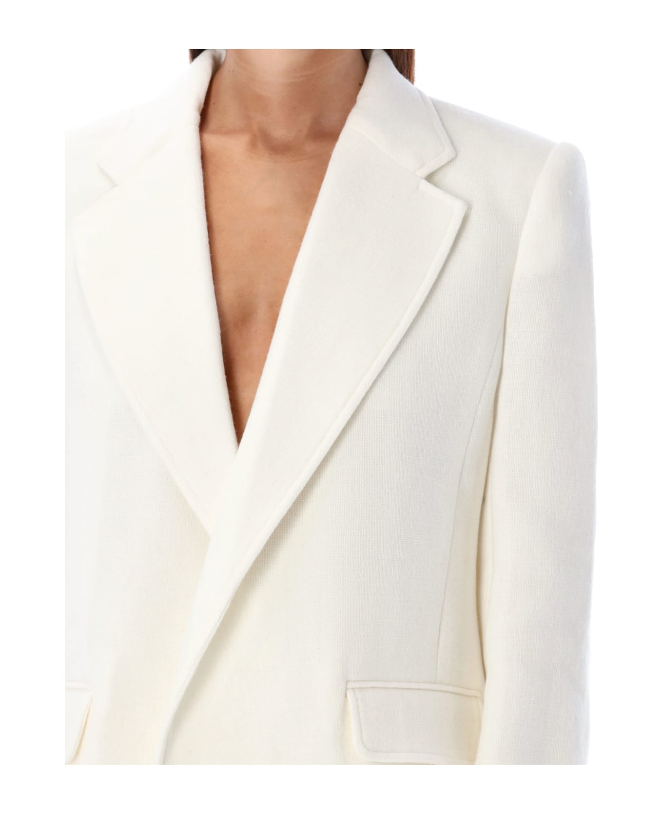 Chloé Wool Blazer Jacket - WHITE
