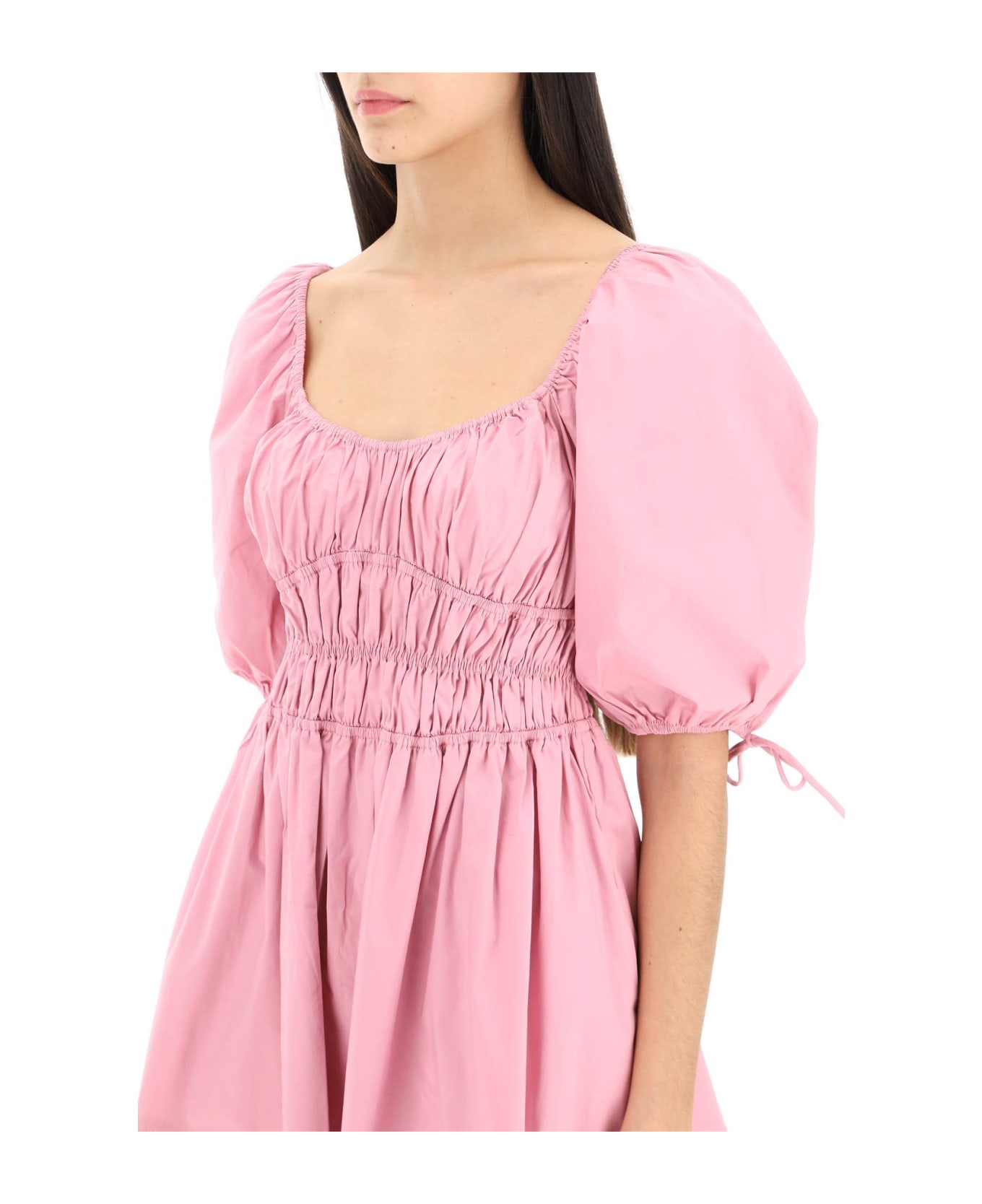 STAUD 'faye' Mini Cotton Dress - QUARTZ (Pink)