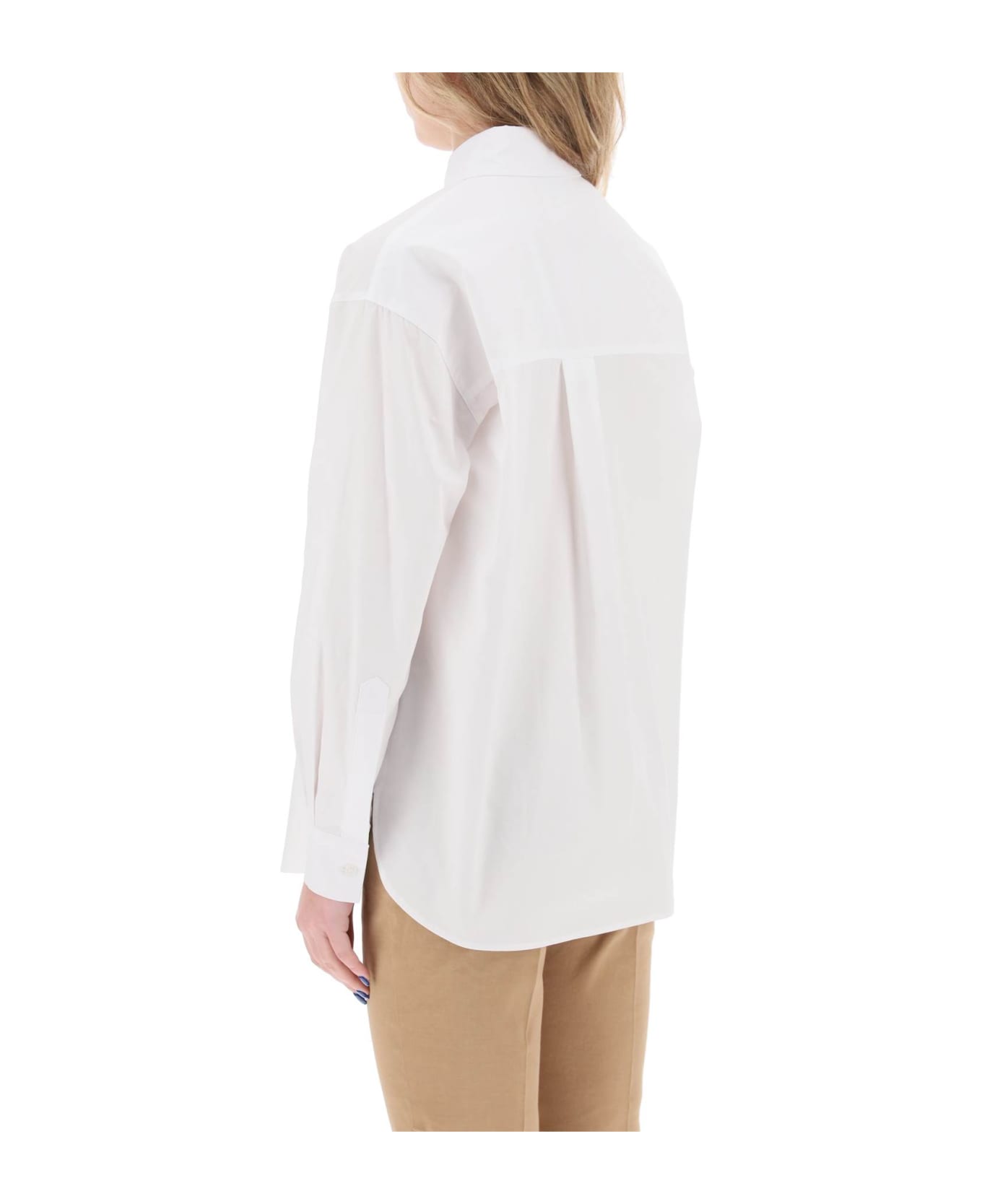 Pinko Cotton Popeline Shirt - BIANCO BRILLANTE (White)