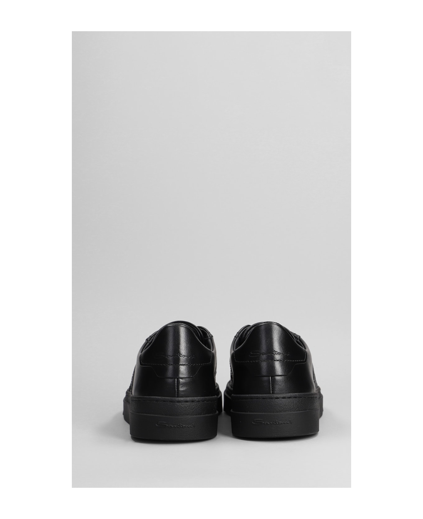 Santoni Dbs3 Sneakers In Black Leather - black