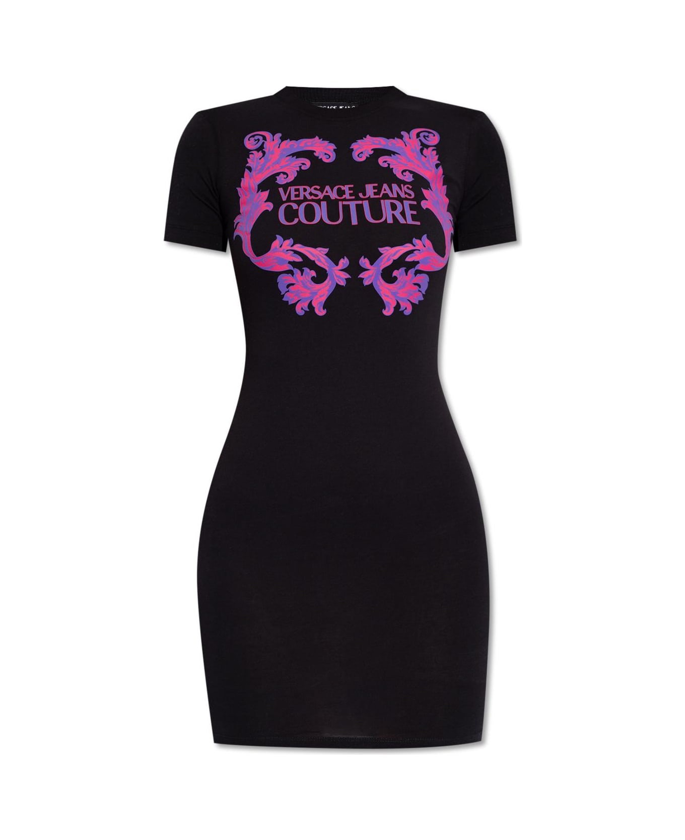 Versace Jeans Couture Printed Dress - Black