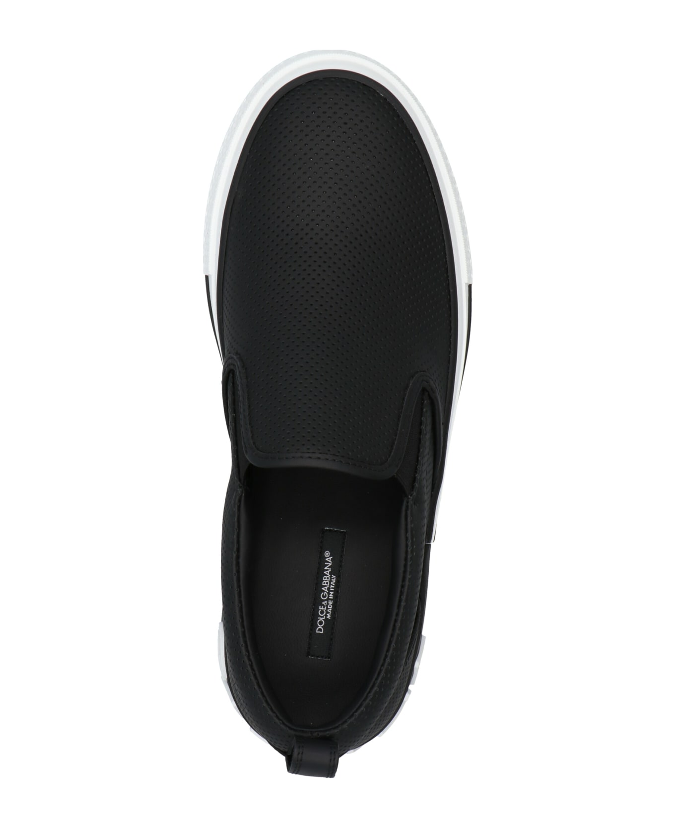 Dolce & Gabbana 'p.light' Slip Ons - White/Black