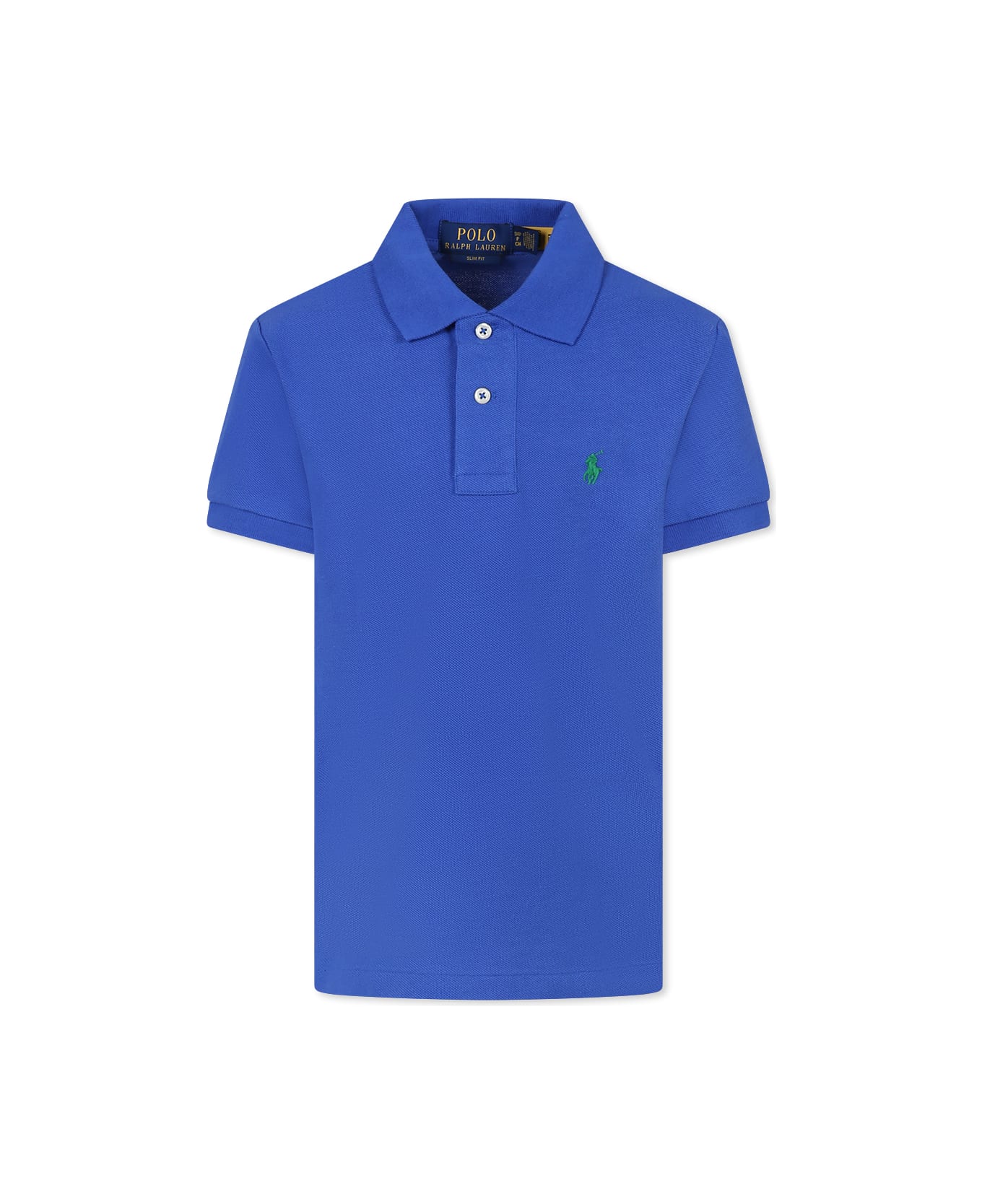 Ralph Lauren Blue Polo Shirt For Boy With Horse - Blue