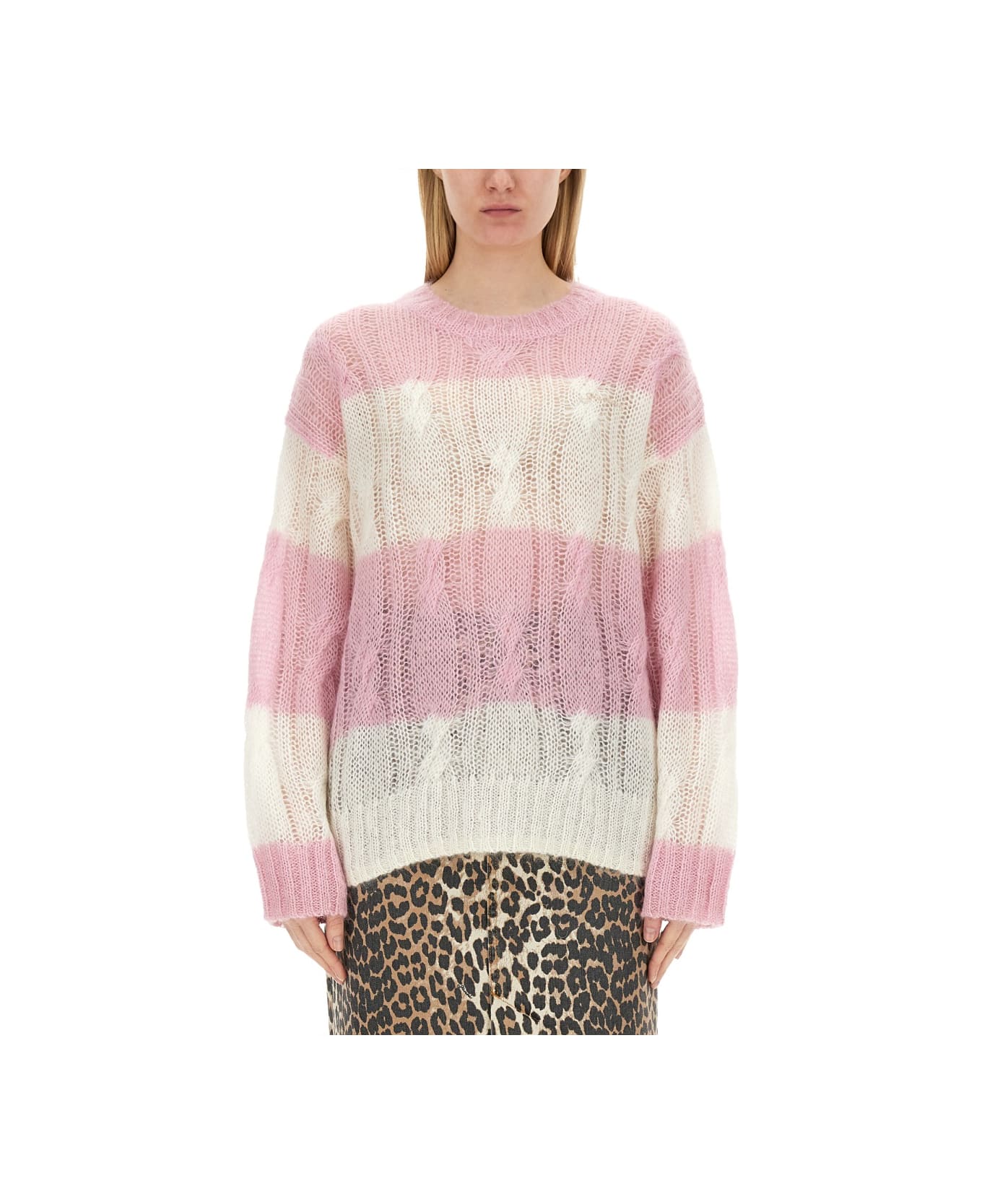 Ganni Cable-knit - PINK