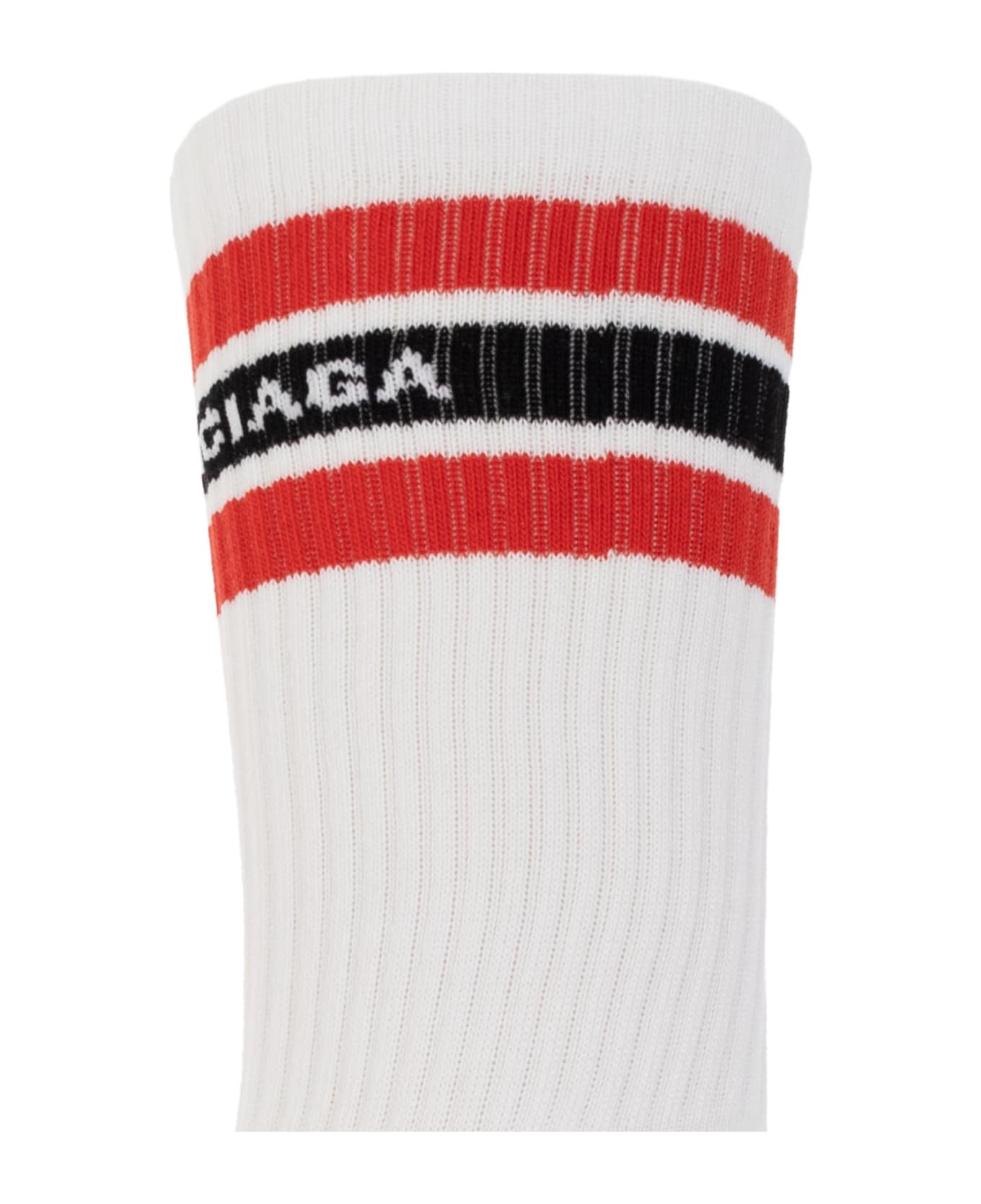 Balenciaga Branded Socks - WHITE