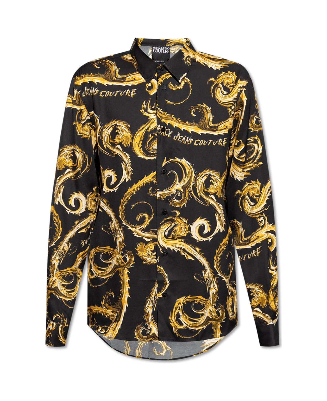 Versace Jeans Couture Patterned Shirt - Black シャツ