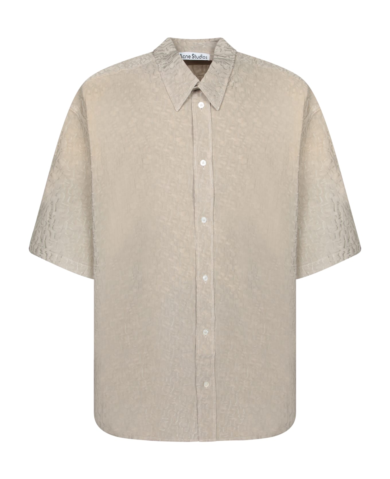 Acne Studios Oversized Beige Cotton Shirt - Beige