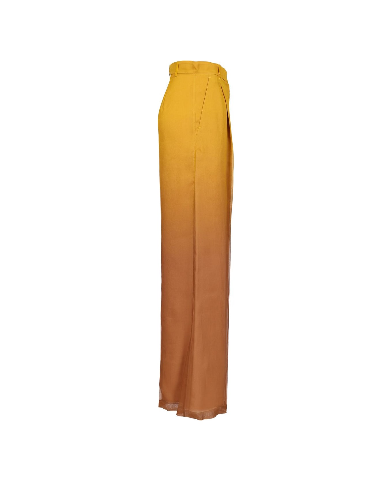 Baffo Wide Leg Pant Degrade' Silk Organza - Thumbnail 4