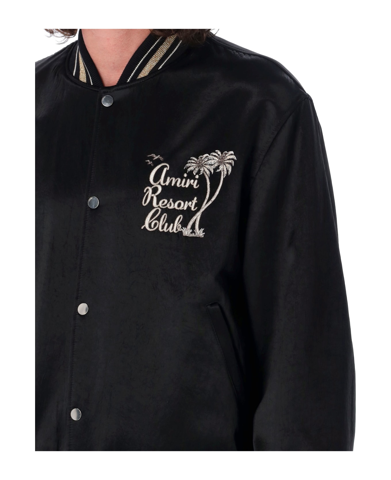 AMIRI Resort Club Varsity Jacket - BLACK