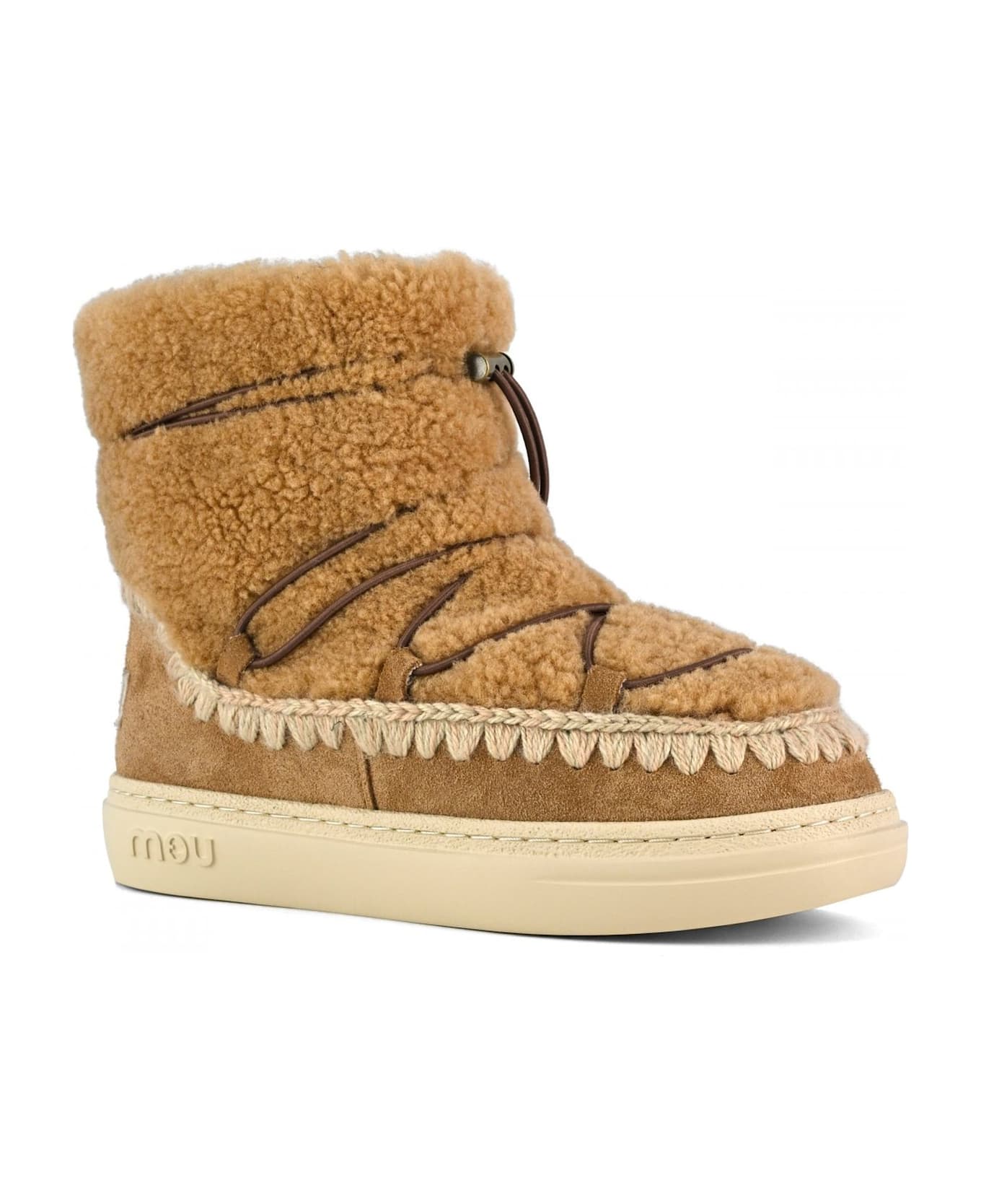 Mou Cognac Eskimo Sneaker Bold Scoubidoo Lace - Brown