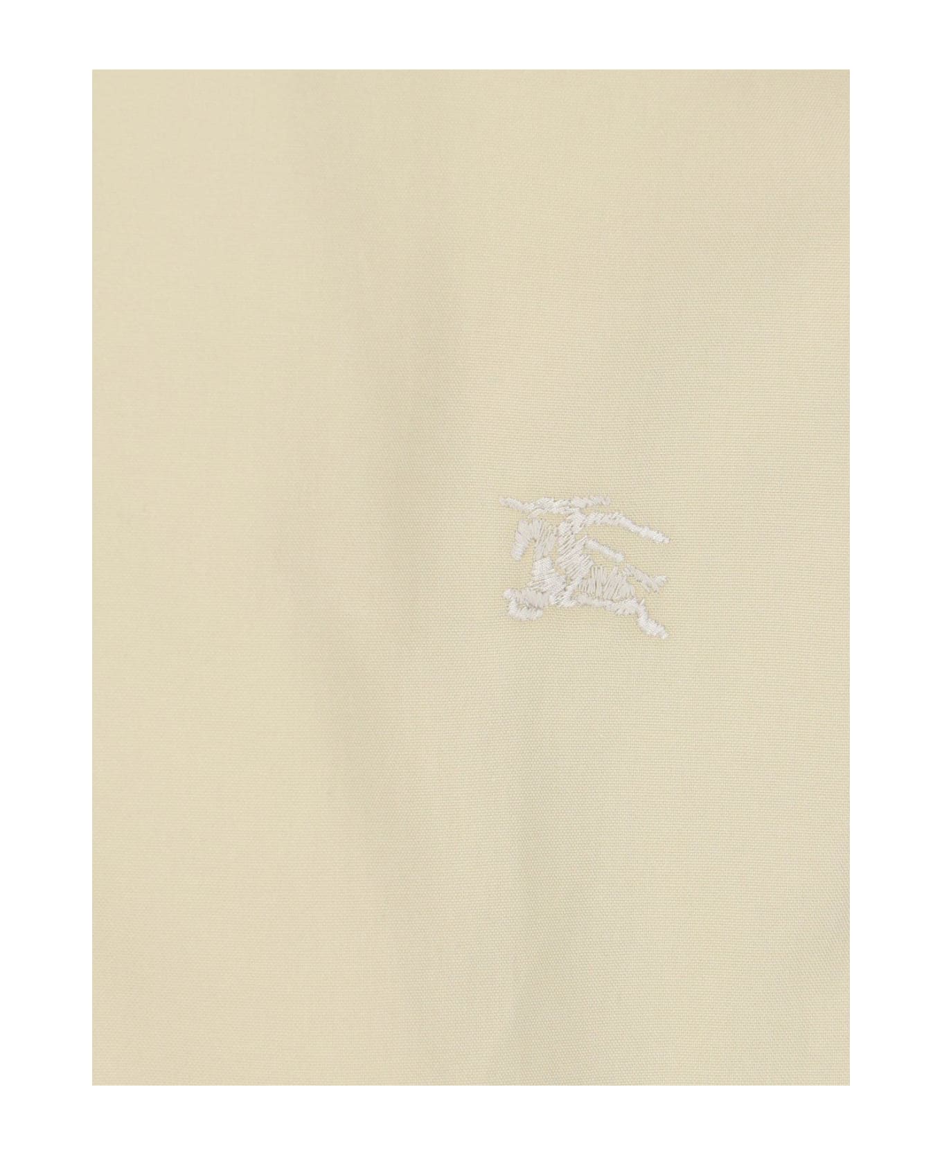 Burberry Logo-embroidered Short Sleeved Poplin Shirt - Green