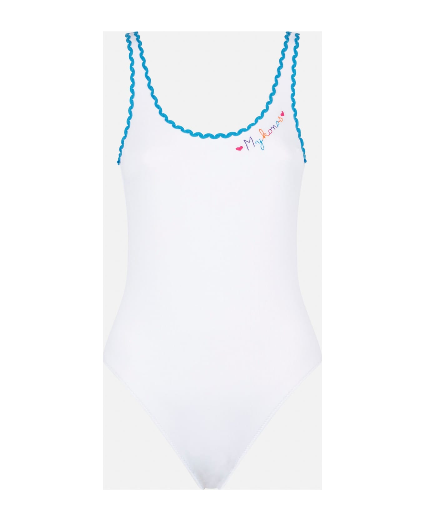 MC2 Saint Barth One Piece Swimsuit With Mykonos Embroidery - WHITE ワンピース
