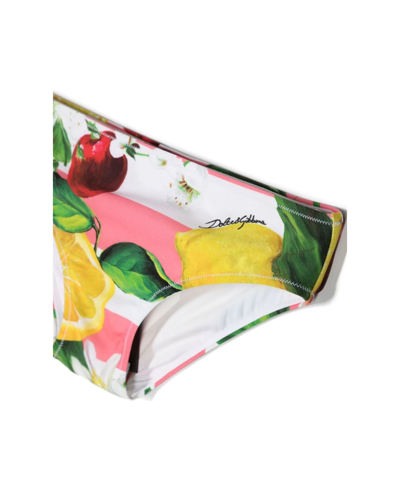 Dolce & Gabbana Stretch Fabric Bikini With Lemon And Cherry Print - Multicolour 水着