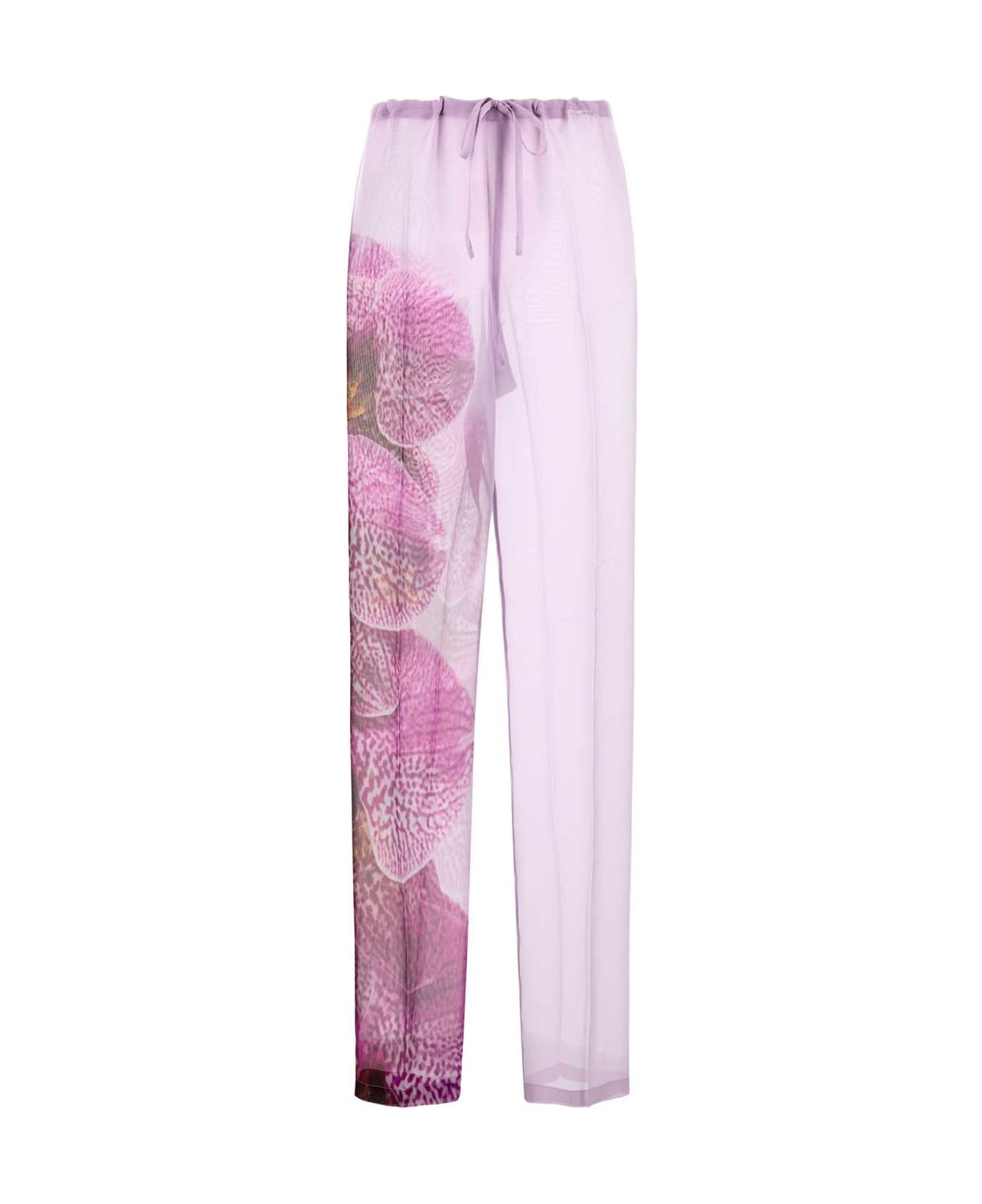 Dries Van Noten Lilac Crepe Pachas Pant - FUCHSIA