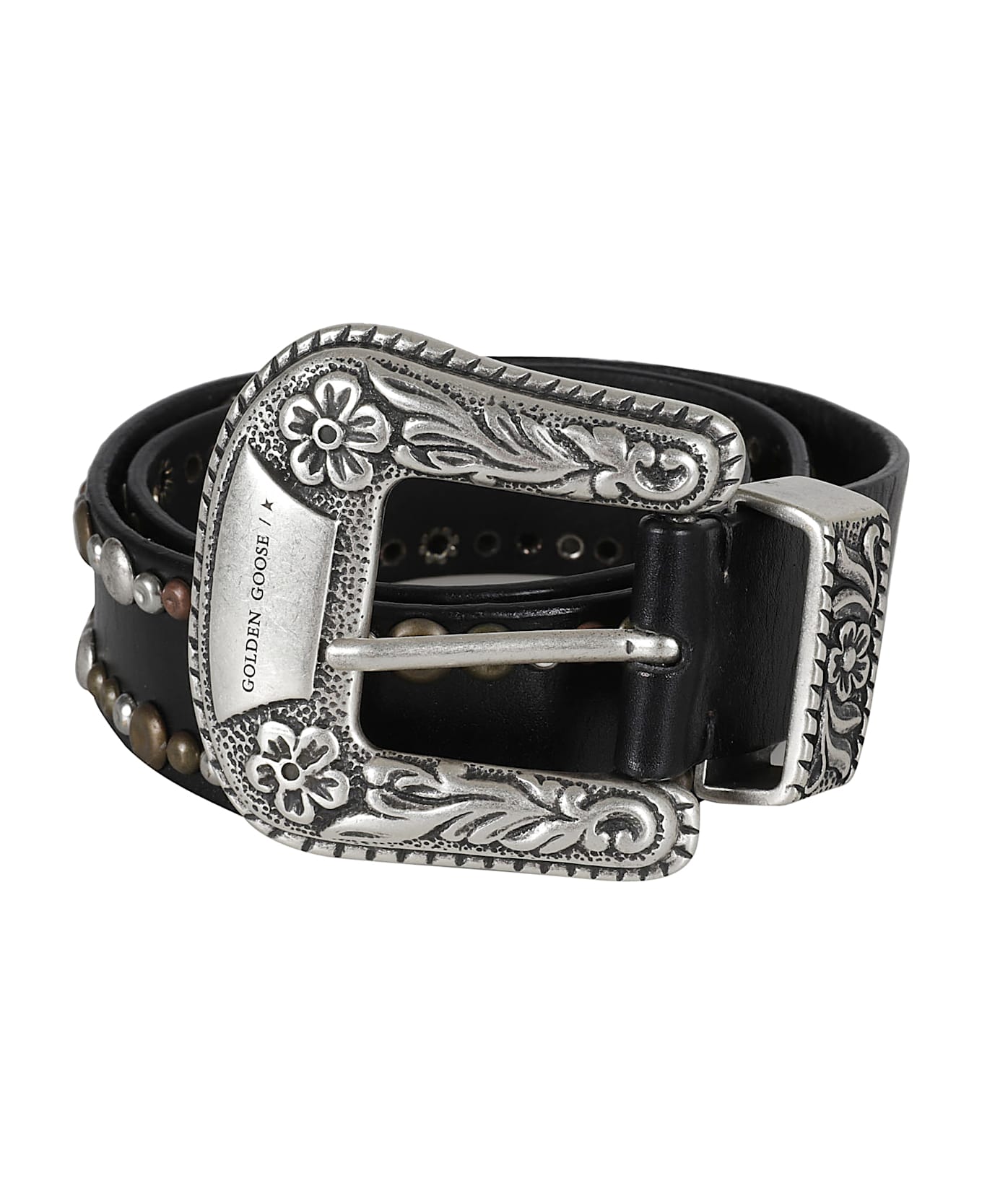 Golden Goose Black Leather Belt - Black