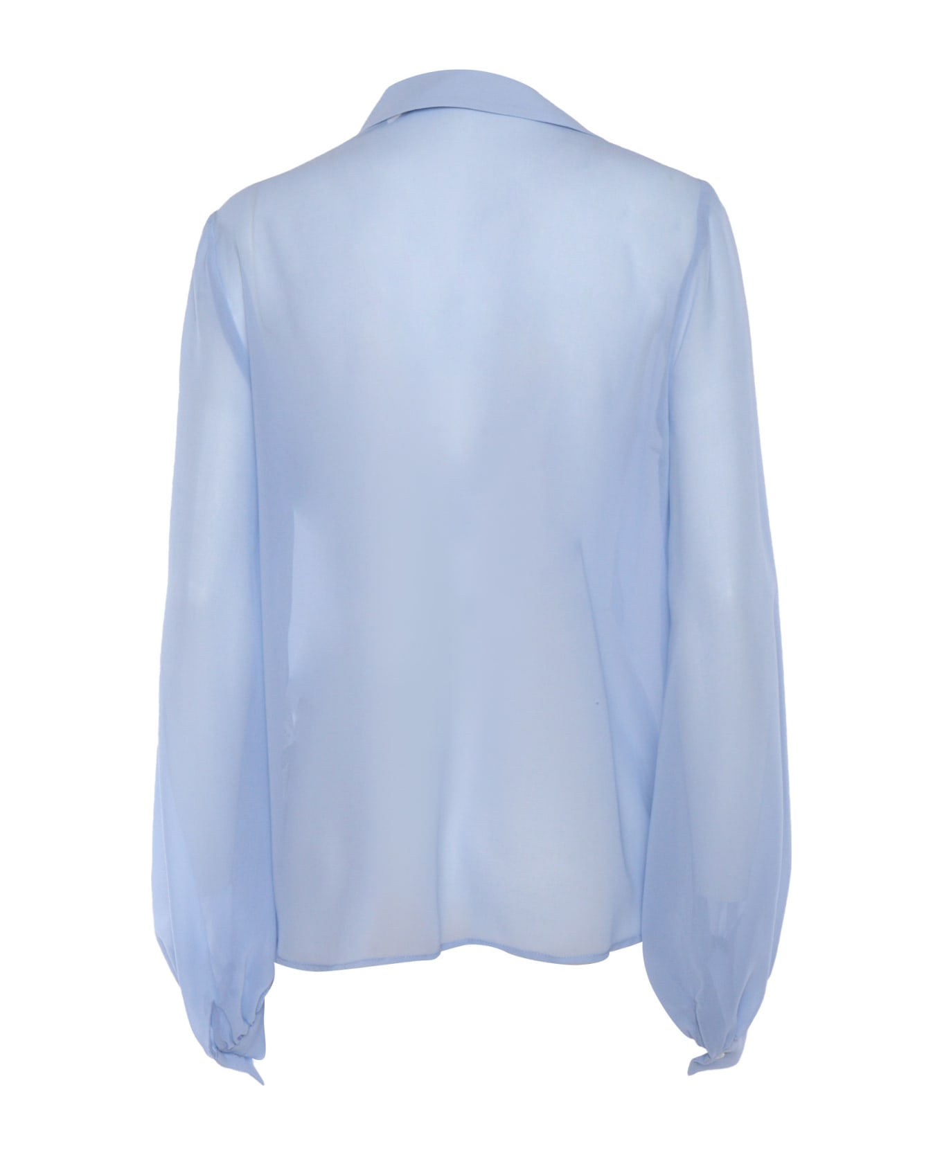 Parosh Light Blue Shirt With Lace - LIGHT BLUE