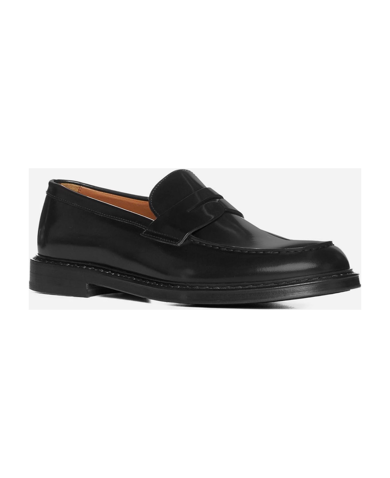 Doucal's Leather Penny Loafers - Black