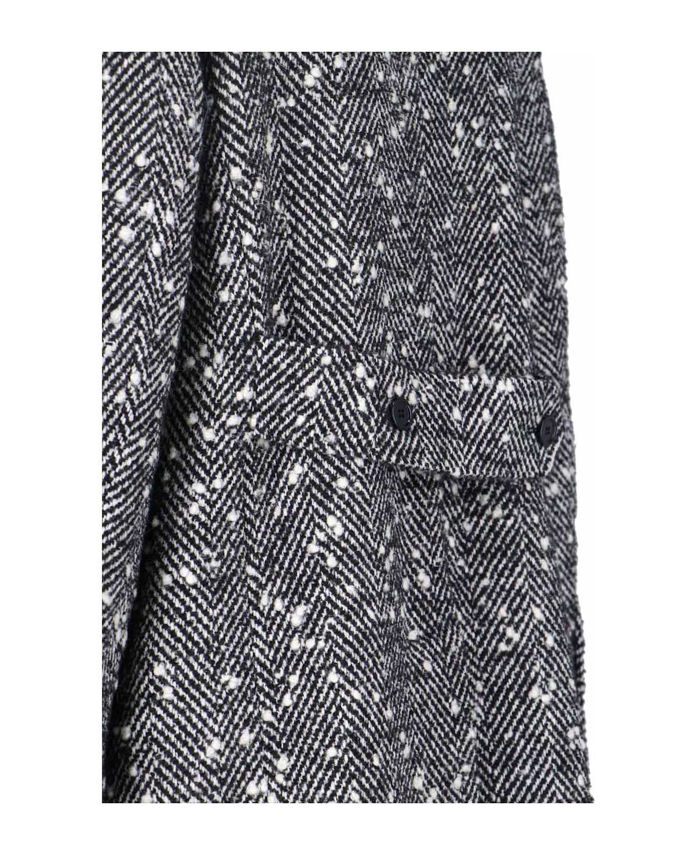 Dolce 
Gabbana Double-breasted Virgin Wool Blend Coat - Black