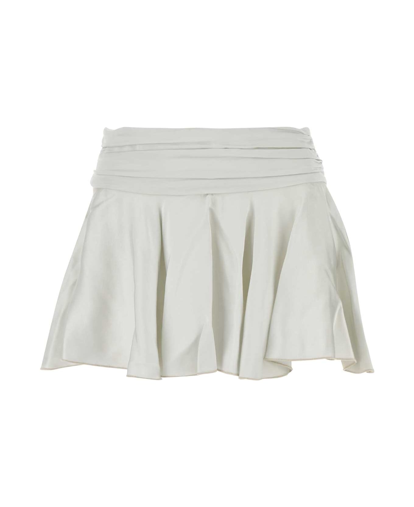 Gimaguas Light Grey Satin Marta Mini Skirt - GREY