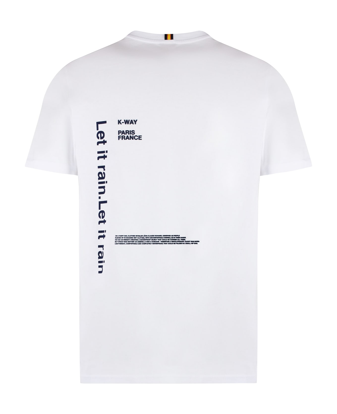 K-Way Odom Letitrain Cotton Crew-neck T-shirt - White