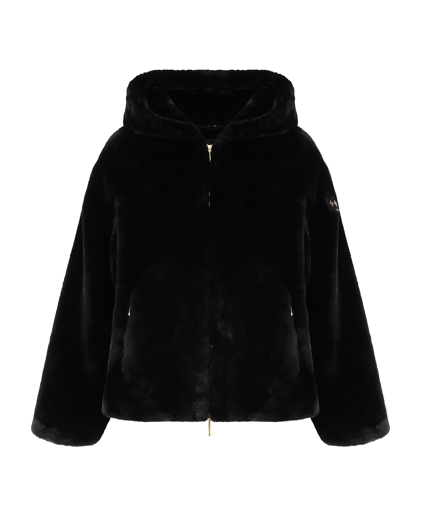 TATRAS Yumola Jacket In Eco-fur - black