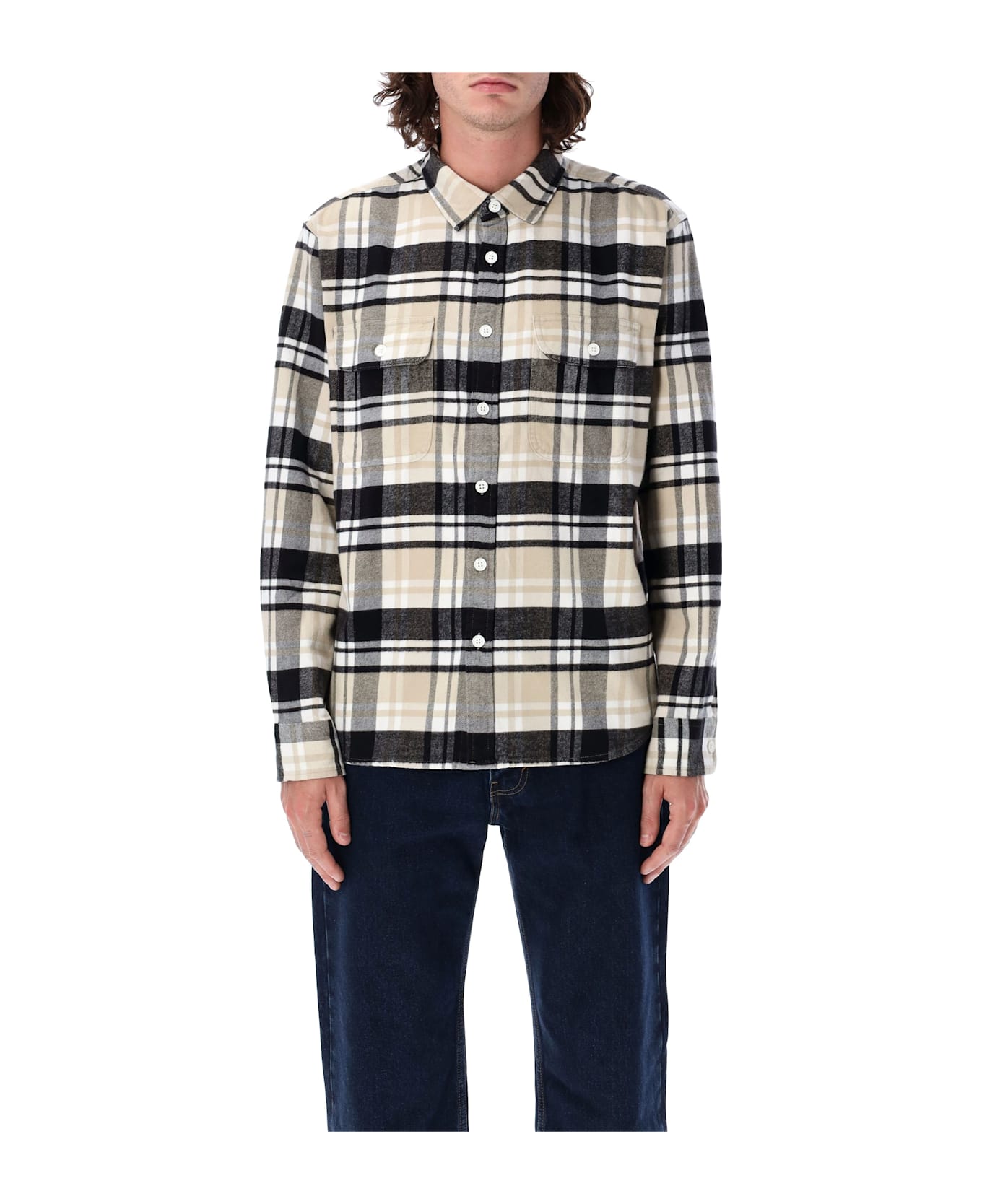 Obey Hardwork Dillon Shirt - SILVER GREY MULTI