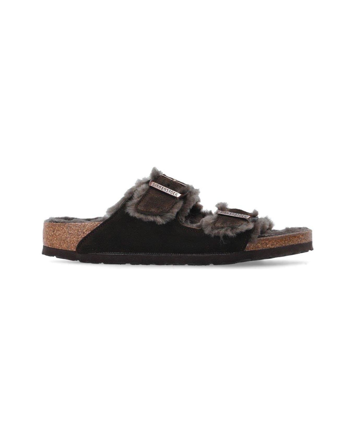 Birkenstock Arizona Double Strap Shearling Sandals - Mocca その他各種シューズ