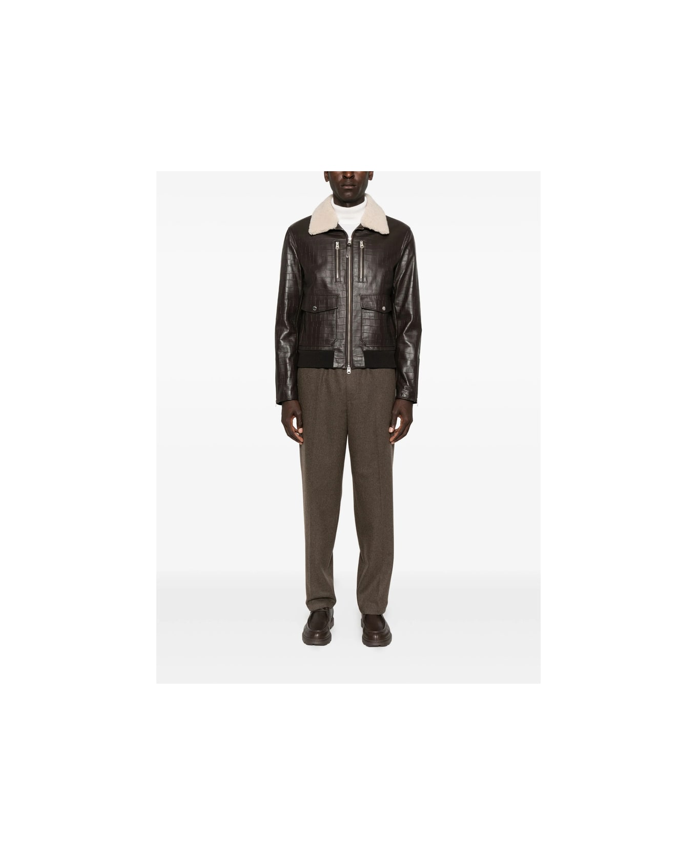 Mackage Leather Outerwear - BROWN