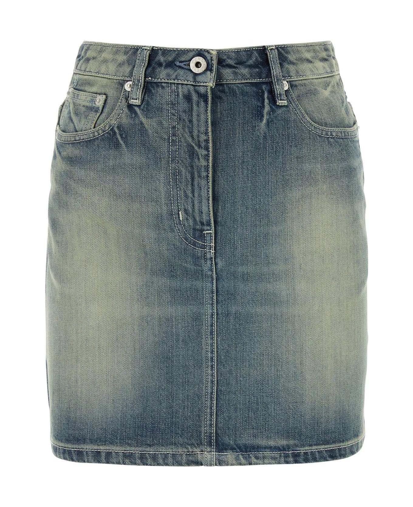 Kenzo Denim Mini Skirt - Blu