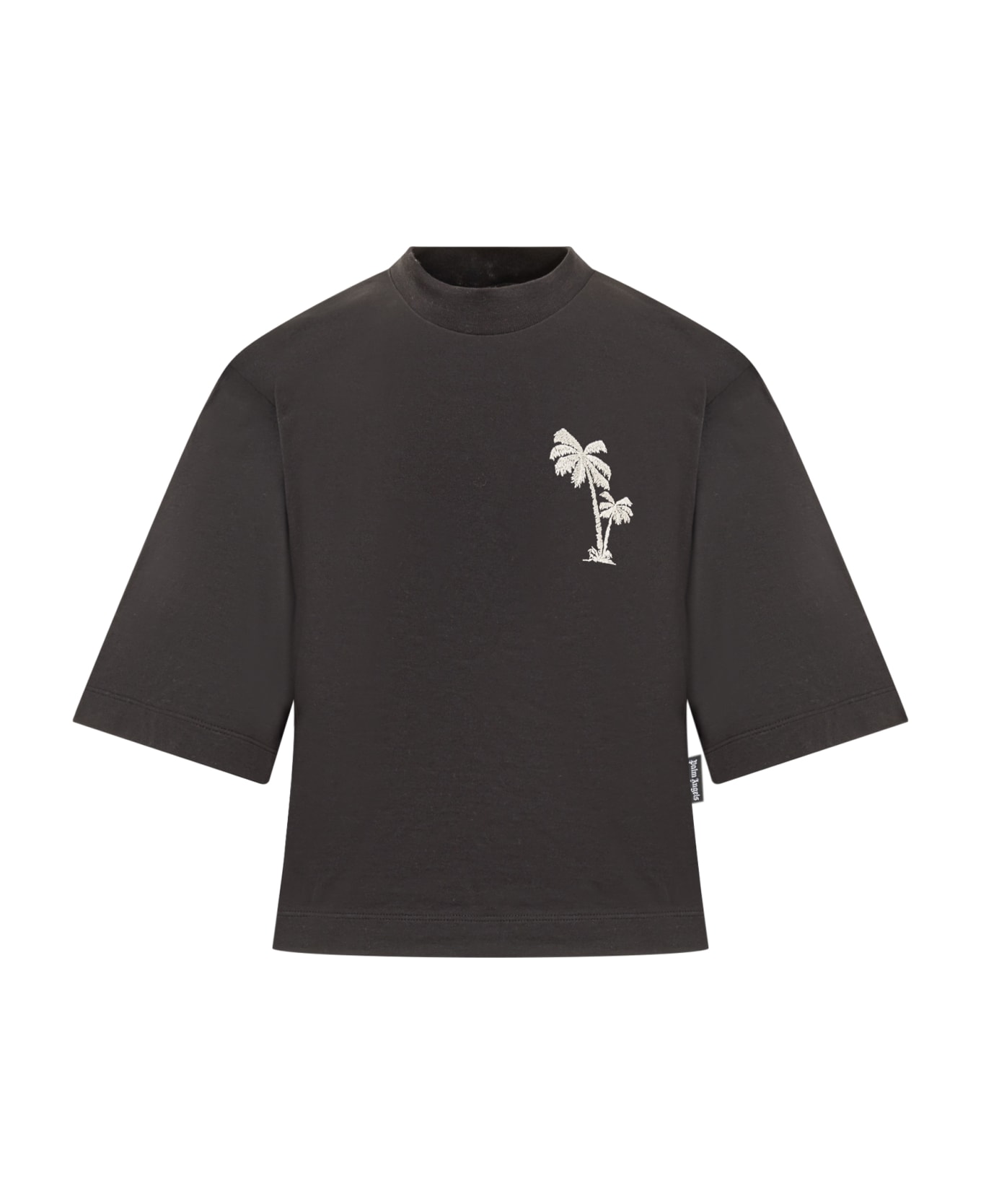 Palm Angels Palms Cropped T-shirt - black Tシャツ