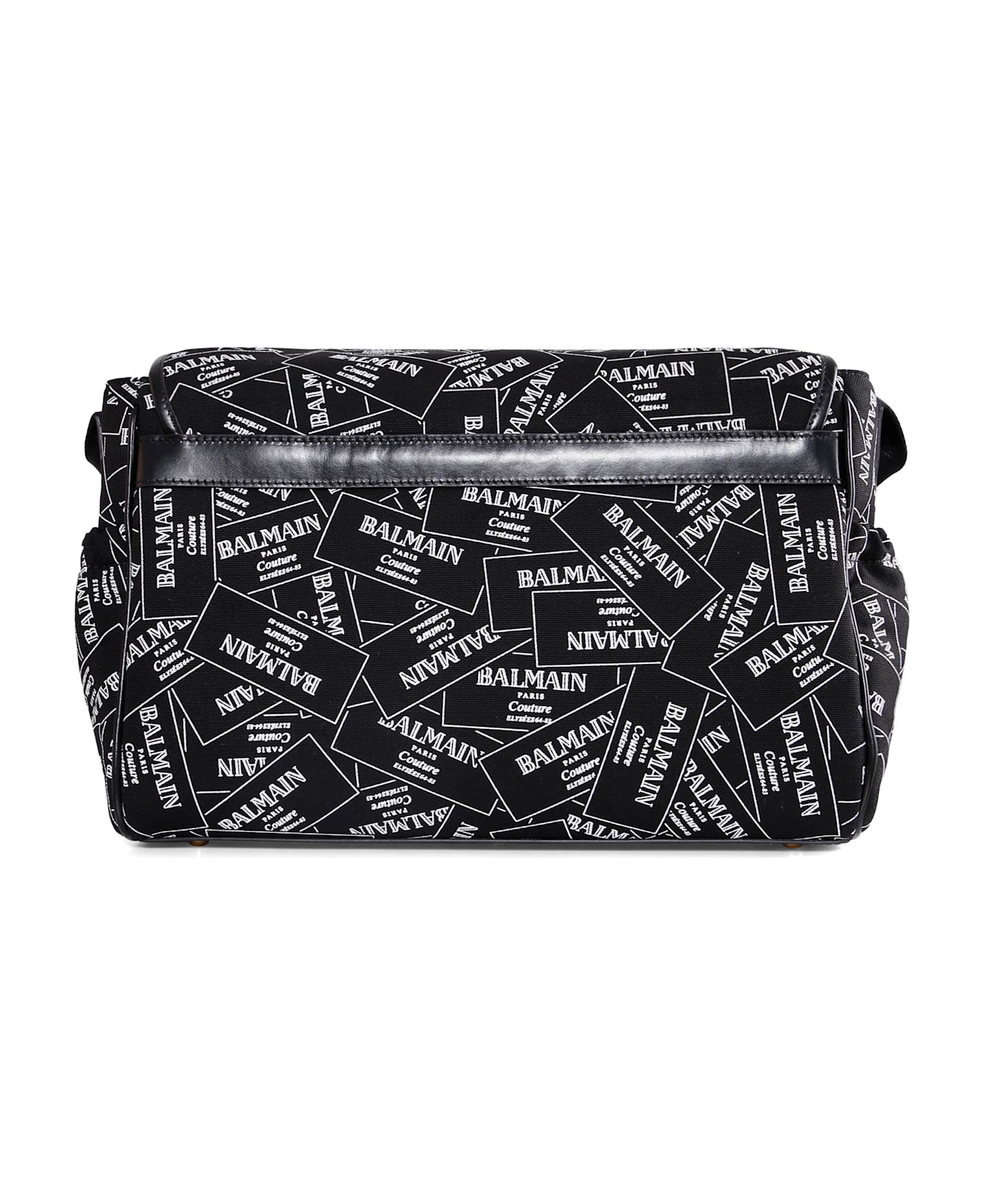 Balmain Black Changing Bag For Babykids With Logo - Black