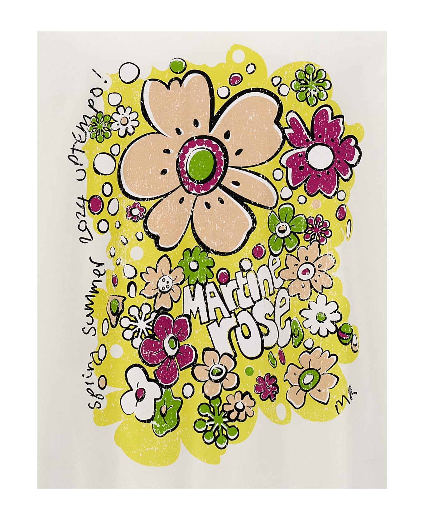Martine Rose 'festival Flower' T-shirt - White フリース