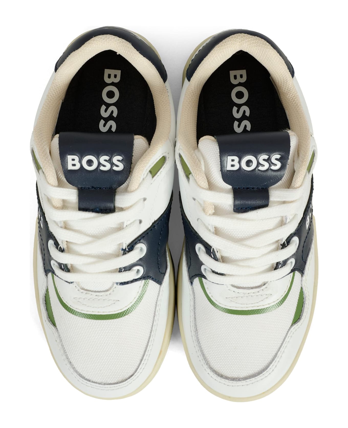 Hugo Boss White Sneakers For Boy With Logo - White