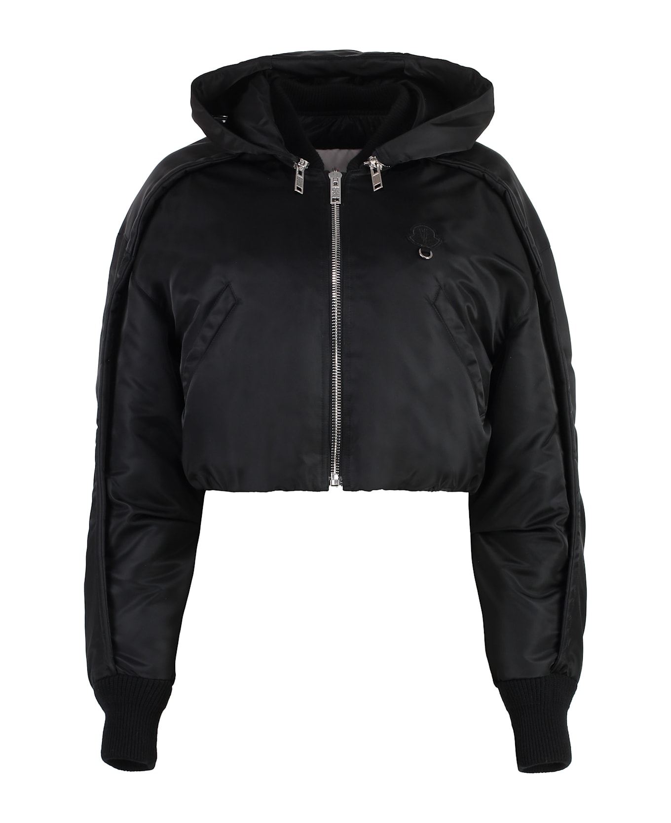 Moncler Genius 6 Moncler Willow Smith - Hooded Bomber-style Down Jacket - black