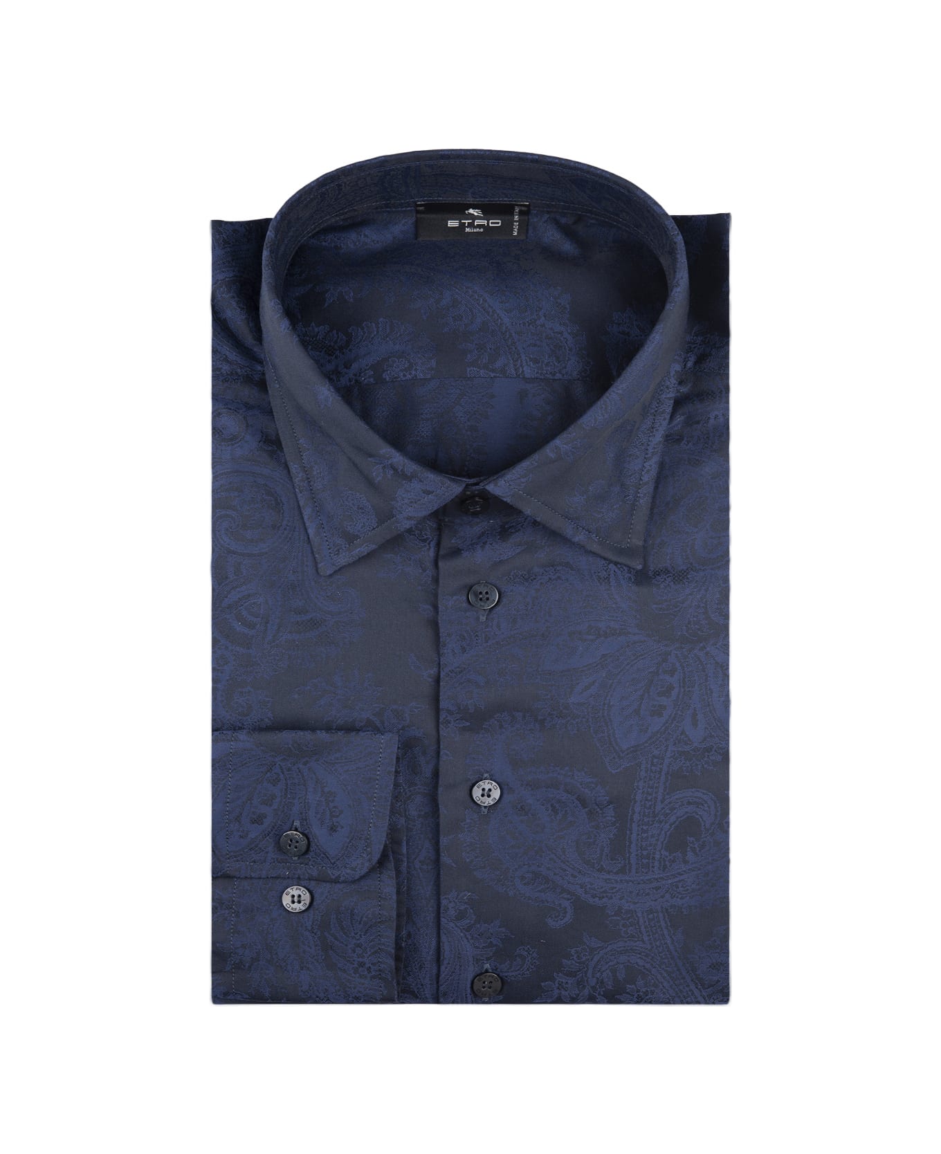 Etro Blue Jacquard Shirt