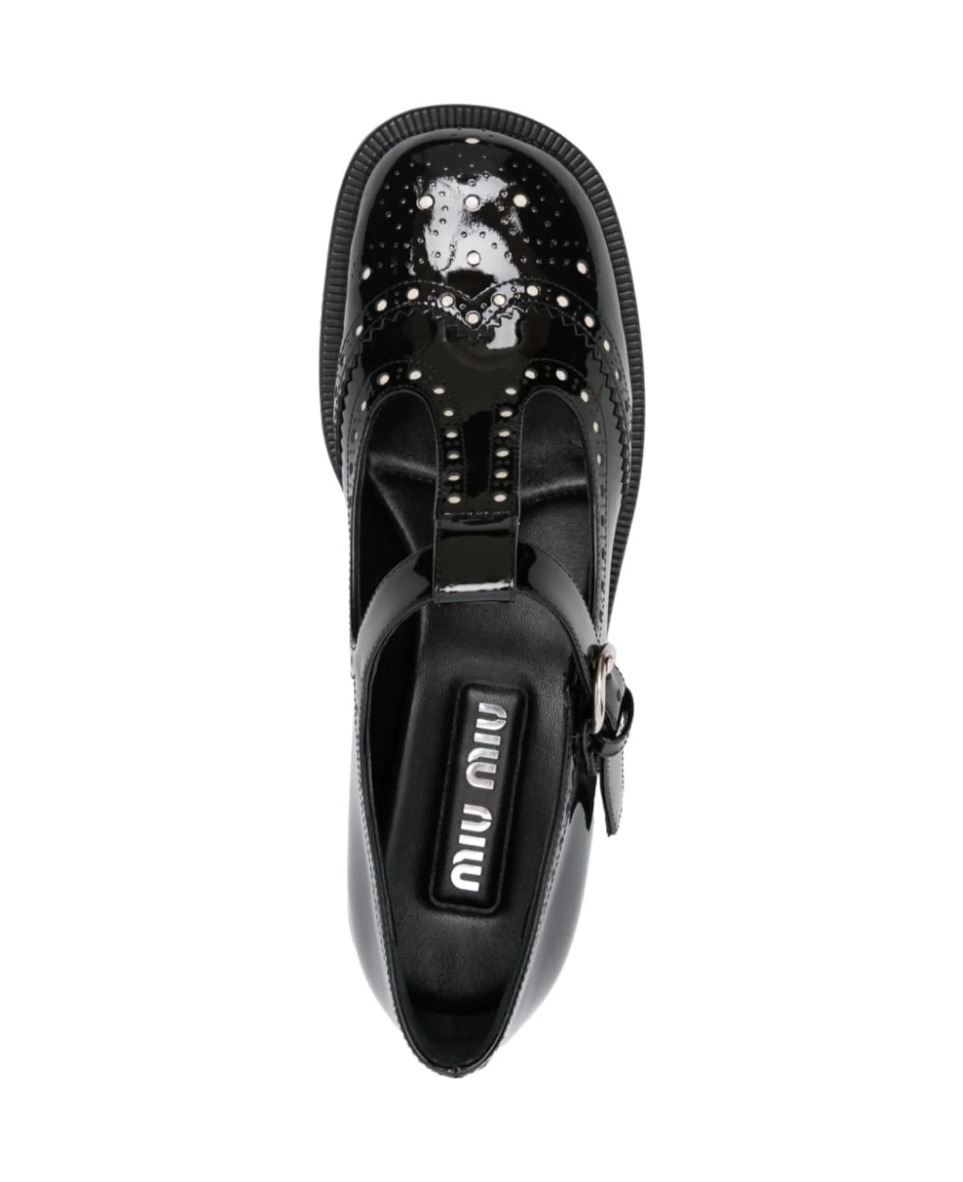 Miu Miu Leather Mary Jane - Black