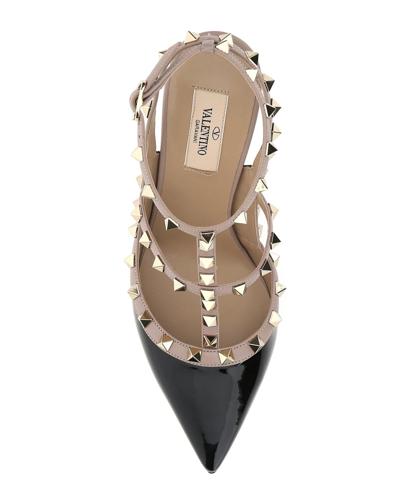 Valentino Garavani Two-tone Leather Rockstud Pumps - Black
