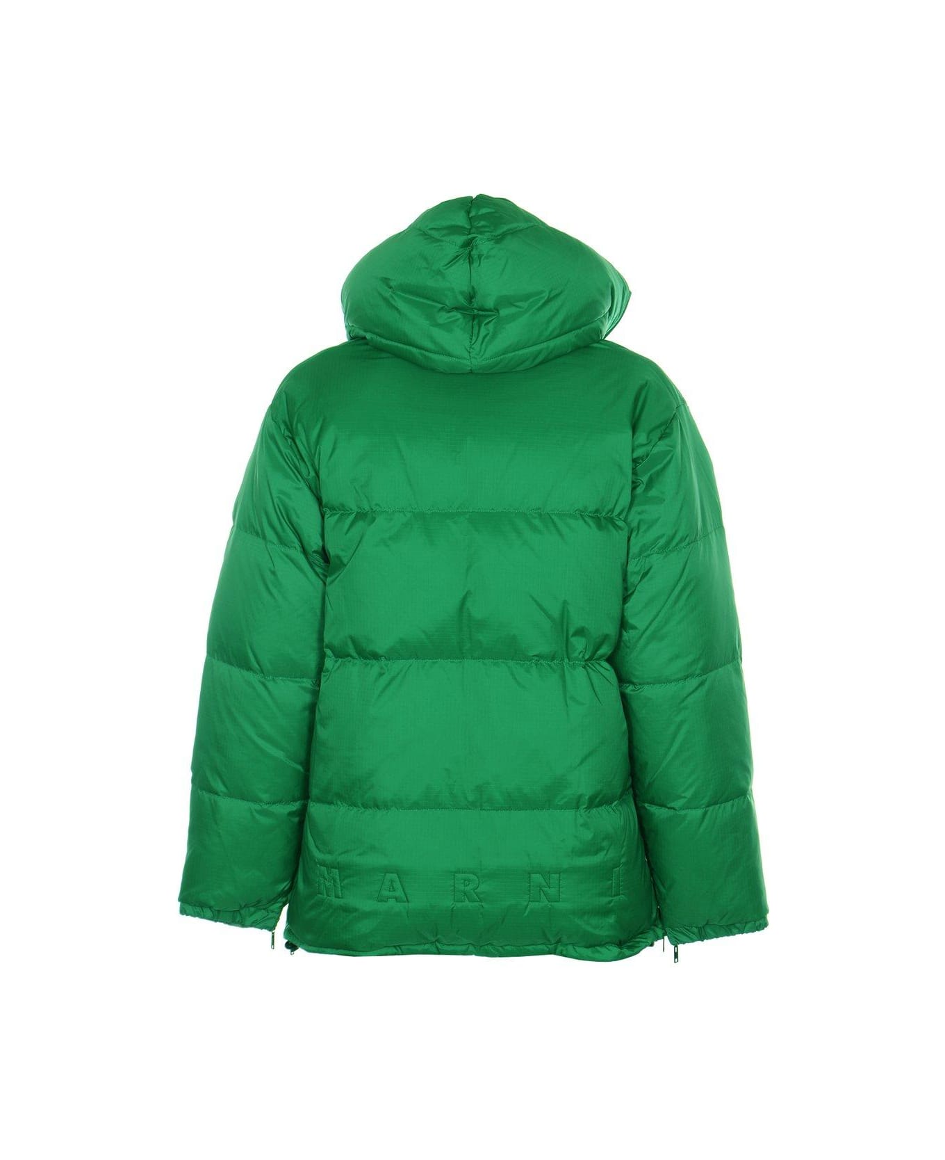 Marni Reversible Hooded Coat - Green