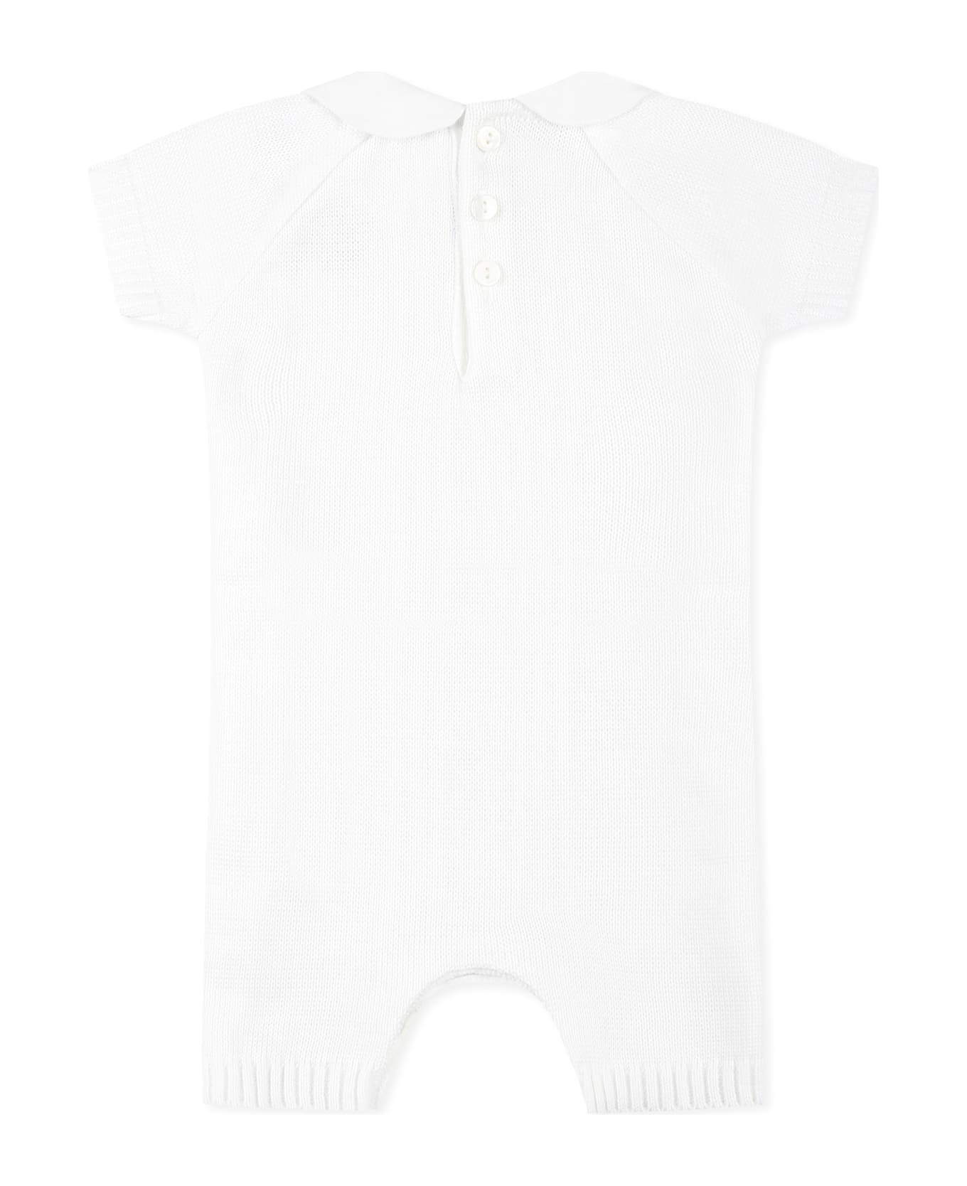 Little Bear White Romper For Babykids - White