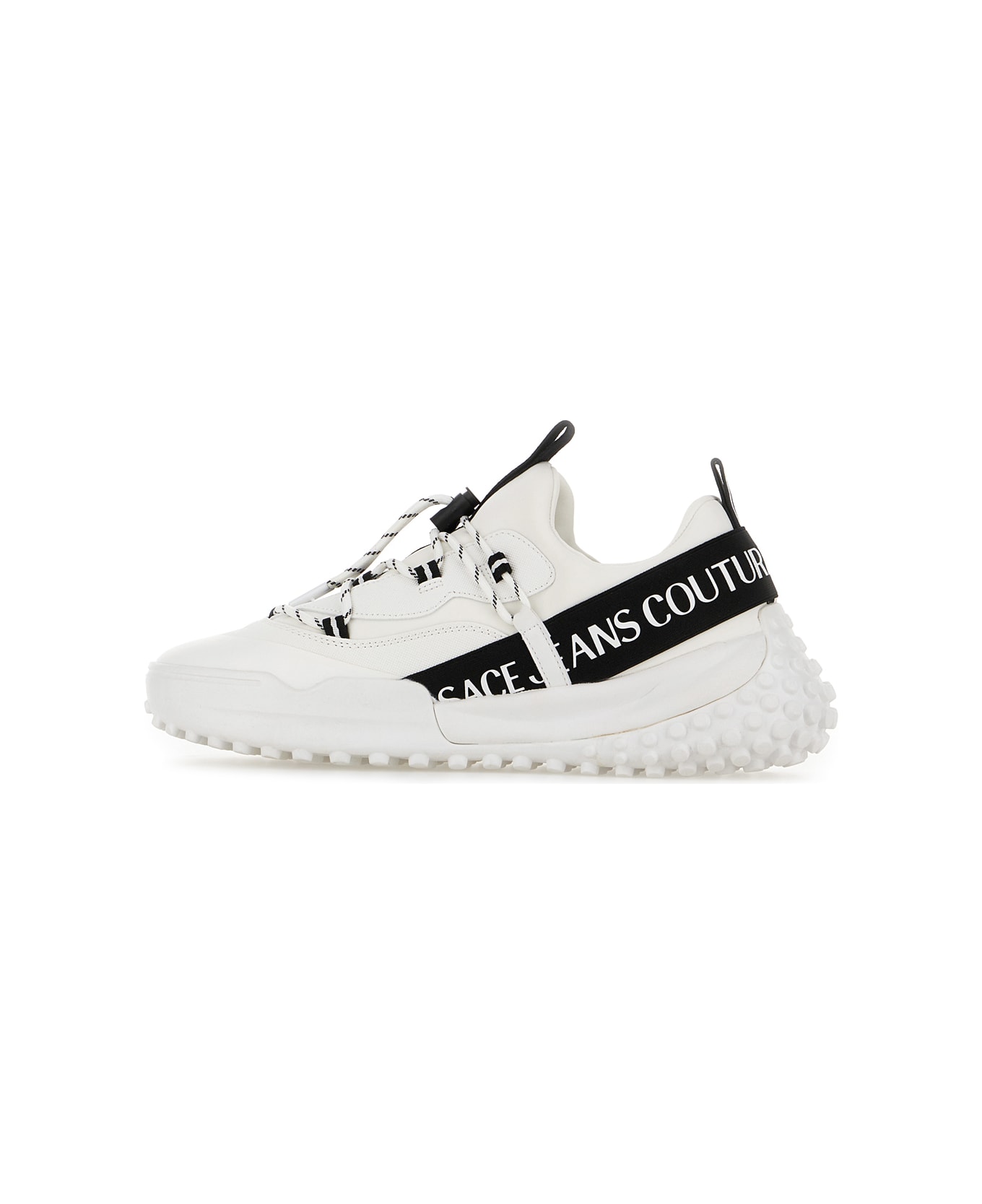 Versace Jeans Couture Two-tone Fabric Sneakers - WHITE