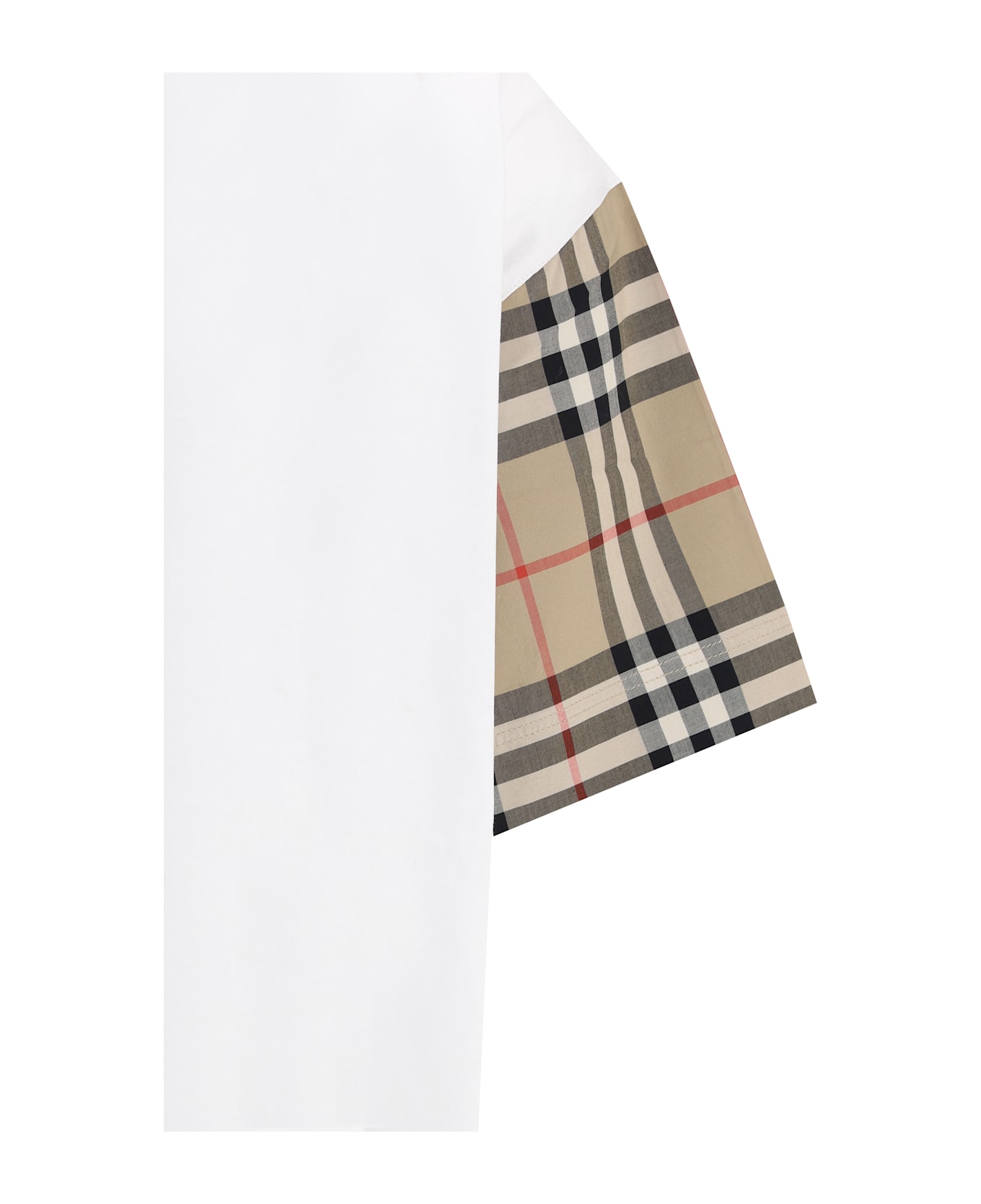 Burberry Check Archive Sleeve T-shirt - WHITE