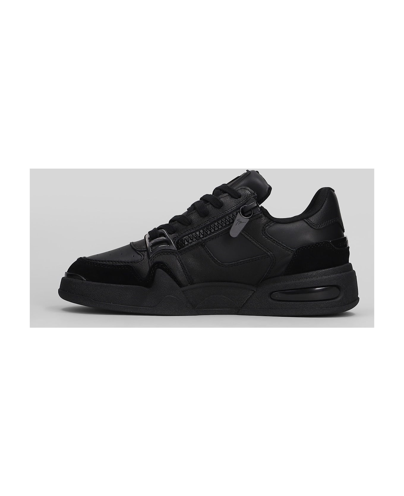 Giuseppe Zanotti Gz-ghost Sneakers In Black Suede And Leather - black