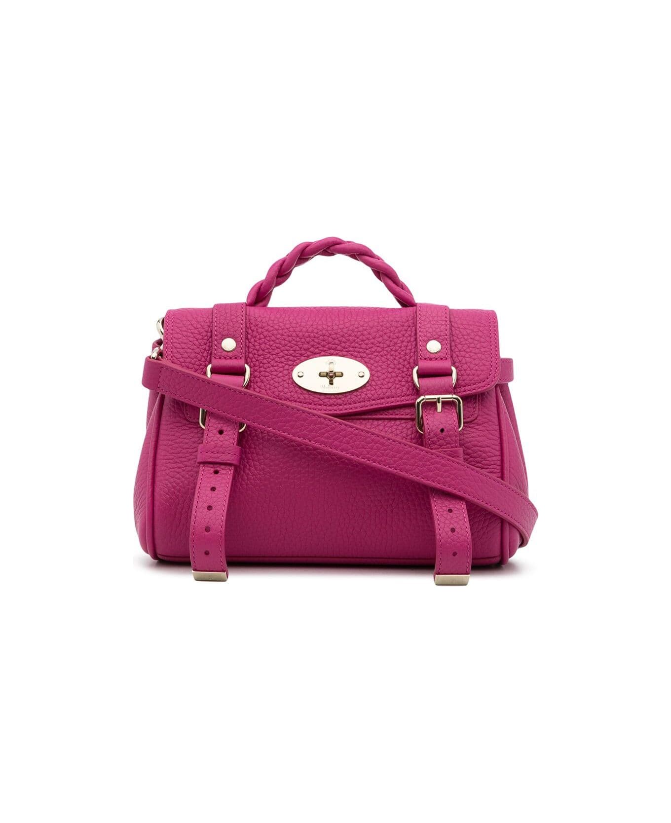 Mulberry 'mini Alexa' Fuchsia Handbag In Grainy Leather Woman Mulberry - Pink