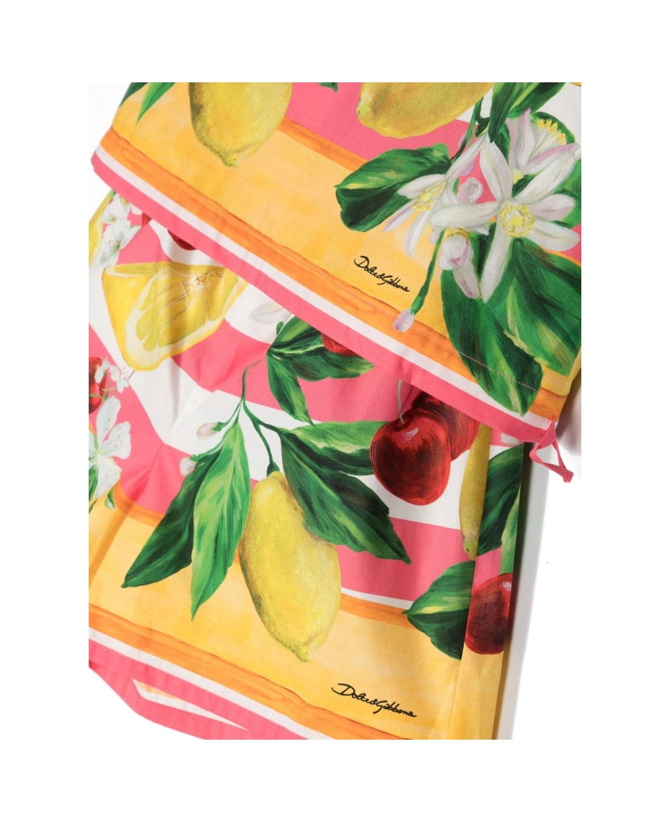 Dolce & Gabbana Poplin Set With Lemon And Cherry Print - Multicolour ワンピース＆ドレス