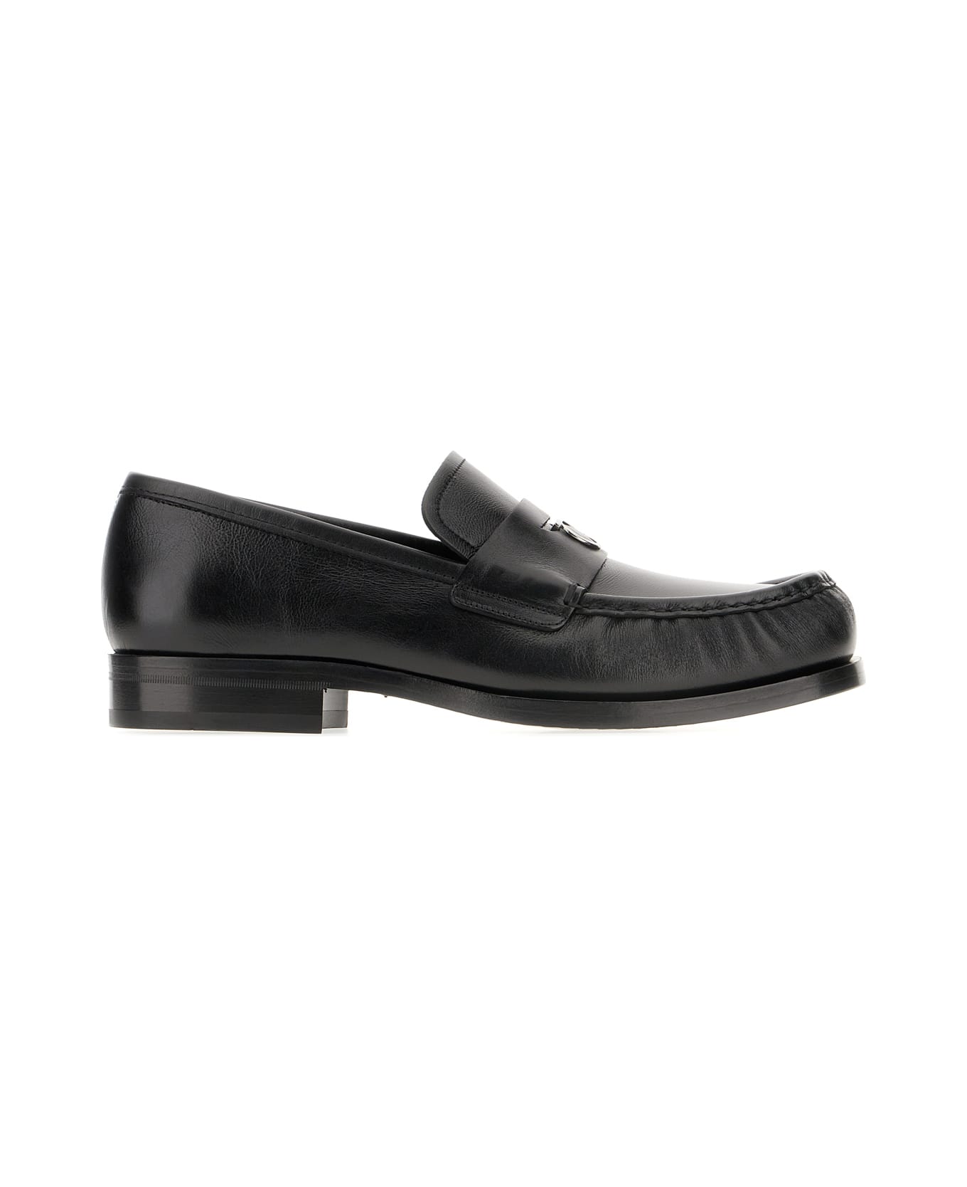 Ferragamo Black Leather Loafers - BLACK