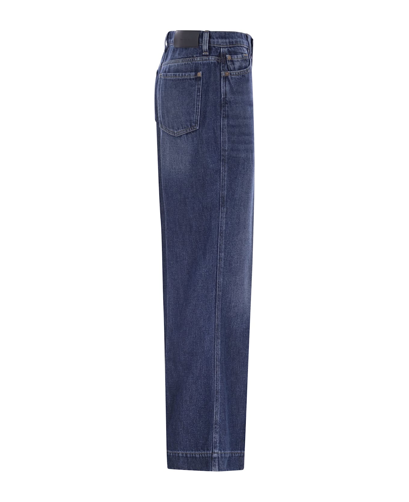 7 For All Mankind Modern Dojo Tailorless - High Waisted Flared Jeans - Dark Denim