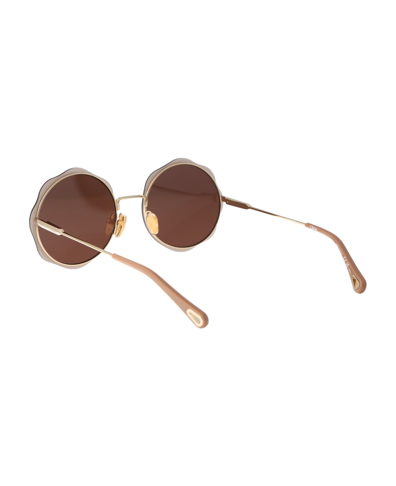 Chloé Eyewear Ch0202s Sunglasses - 004 GOLD GOLD BROWN サングラス