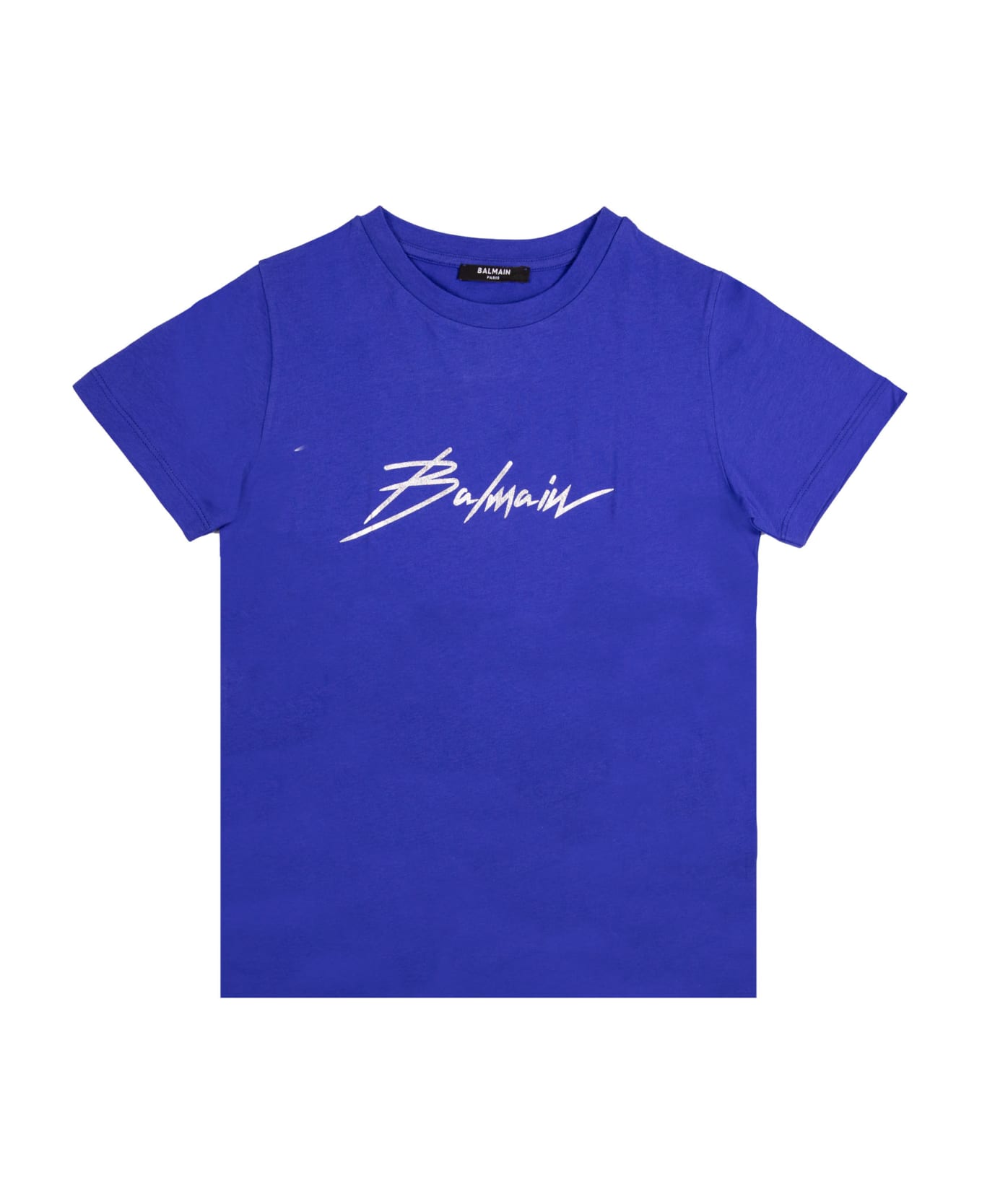 Balmain Cotton T-shirt - Blue Tシャツ＆ポロシャツ