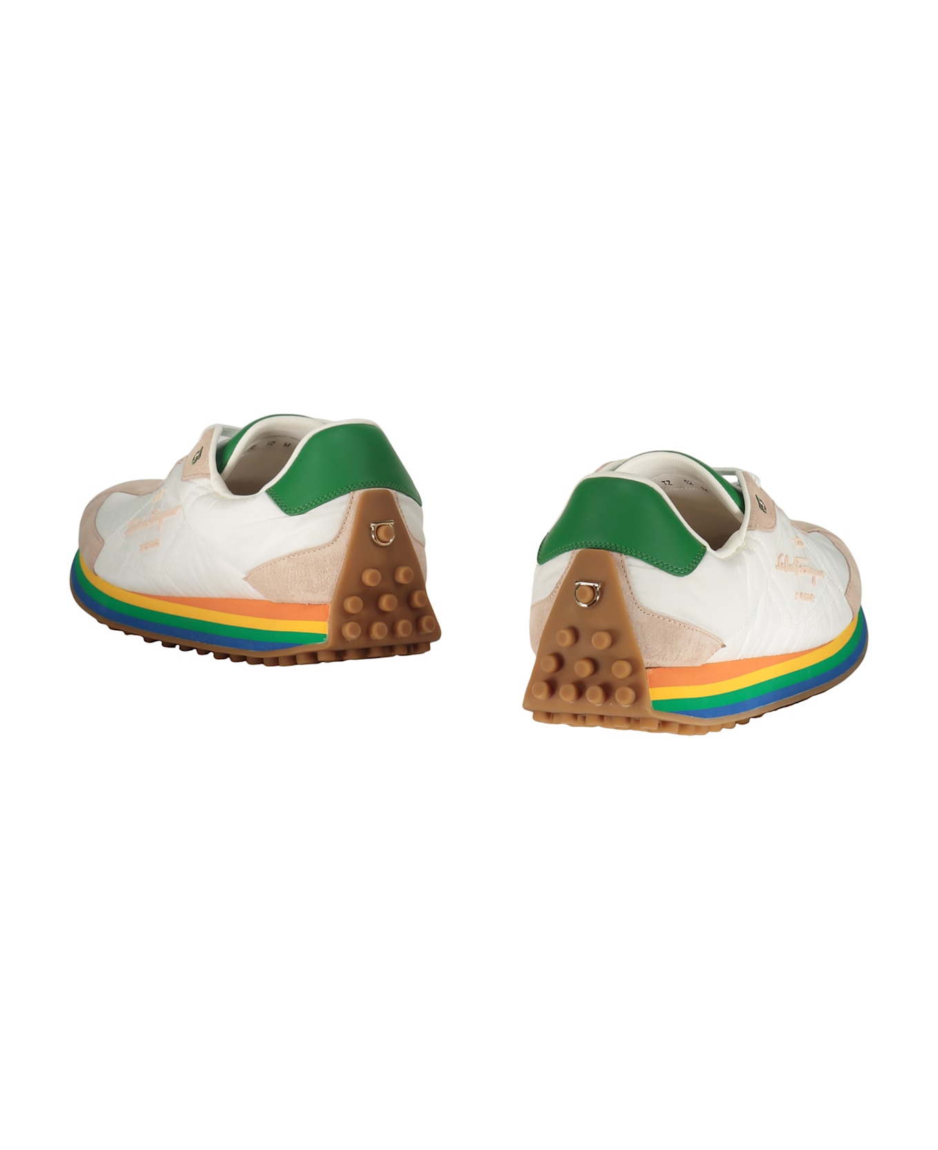 Ferragamo Nylon Low-top Sneakers - White