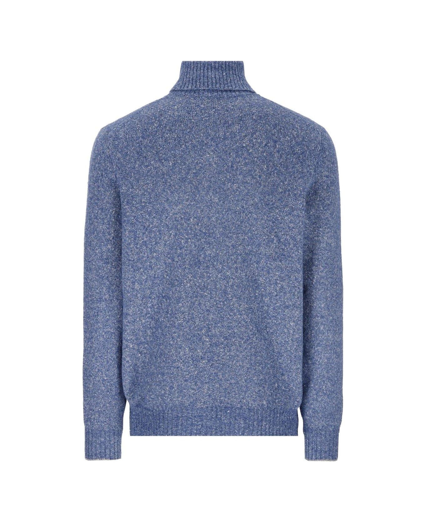 Brunello Cucinelli Turtleneck Knitted Sweater - Light Blue ニットウェア